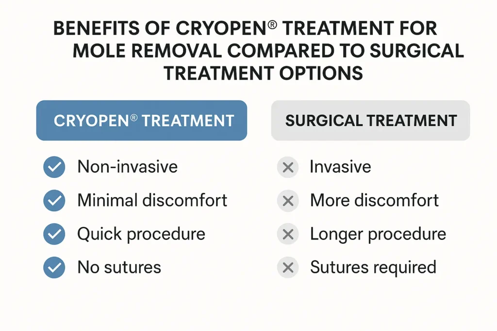 Benefits of professional mole-removal assessment at LA LIPO Wincanton