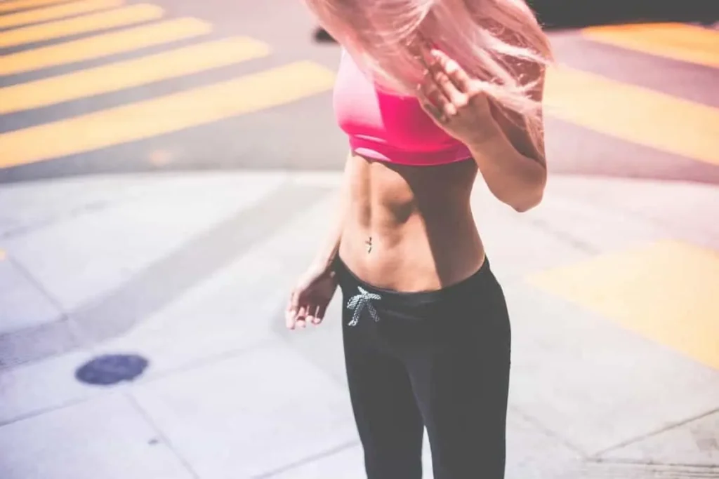 Woman with toned stomach after LA-EMS Body Sculpting Treatment Wincanton